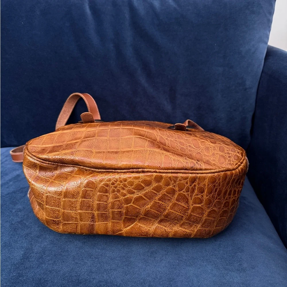 CAVALIERI  Vintage‎  Brown Crocodile leather. shoulder/crossbody Bag.
